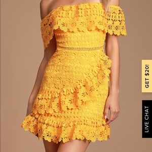 Yellow Lulus Frill and Grace dress